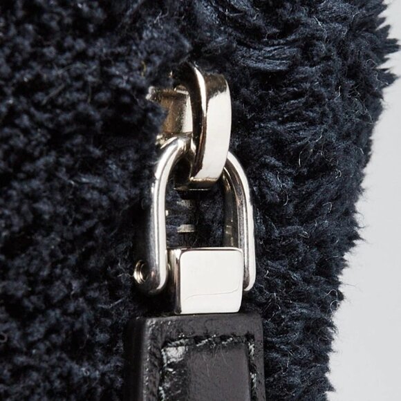 Prada Black Terry Triangle Logo Crossbody Bag 1BH190 - Picture 7 of 12